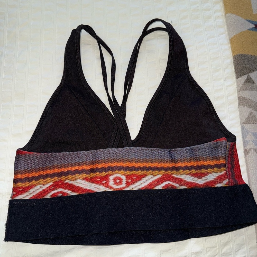 Mika Yoga Wear Red and Orange Tribal Bra - Picture 2 of 2